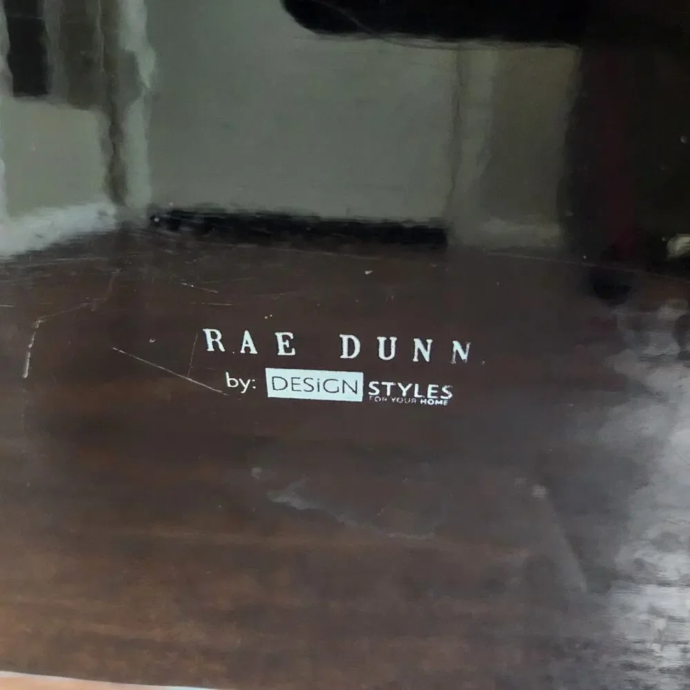 RAE DUNN Black Cocktails Tray with Wood Handles - Picture 2 of 7